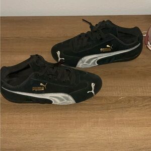 Puma speedcat Black Sneakers with Gold and Silver Details